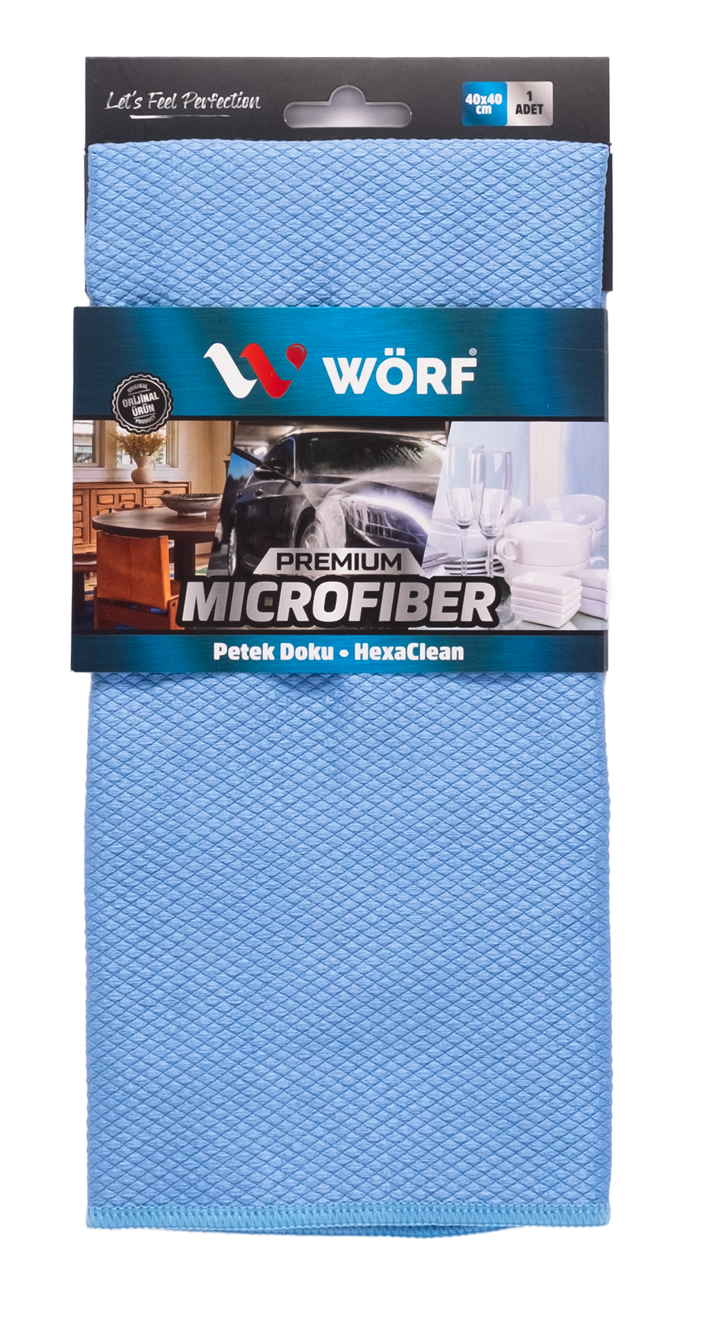 Wörf Grid-Waffle Mikrofiber Cam Bezi 40x60 cm – görsel 8