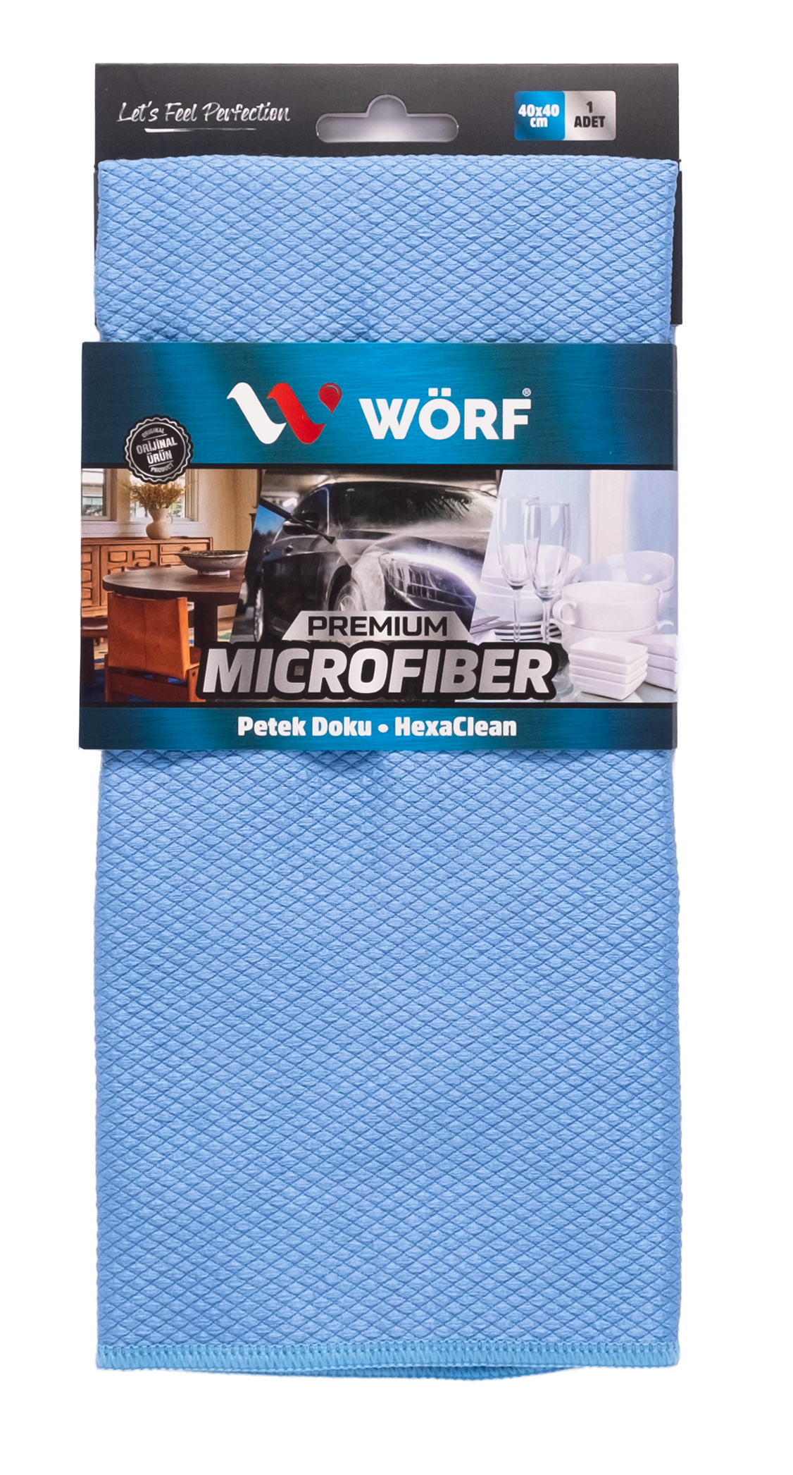 Wörf Grid-Waffle Mikrofiber Cam Bezi 40x60 cm – görsel 8