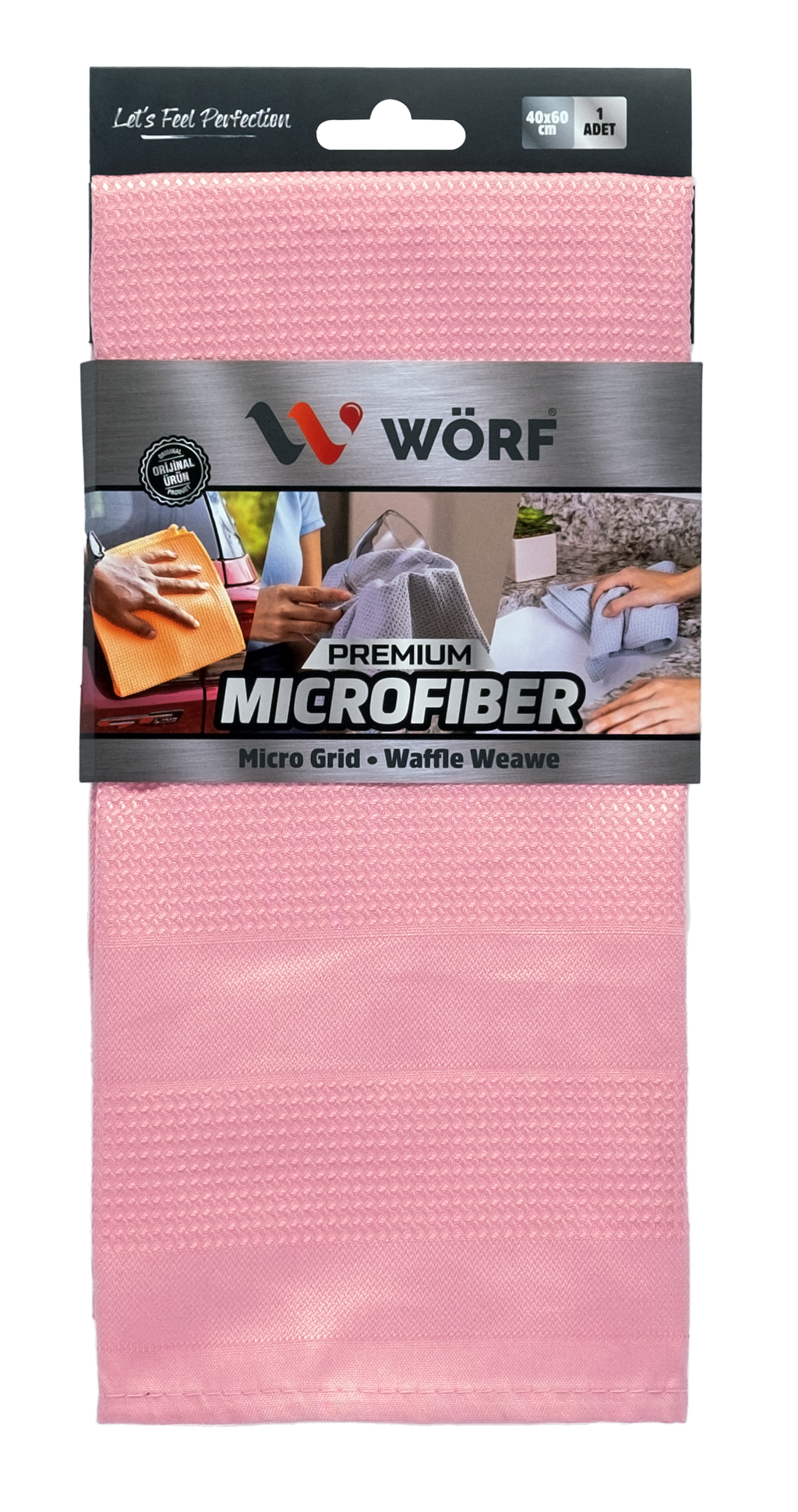 Wörf Grid-Waffle Mikrofiber Cam Bezi 40x60 cm