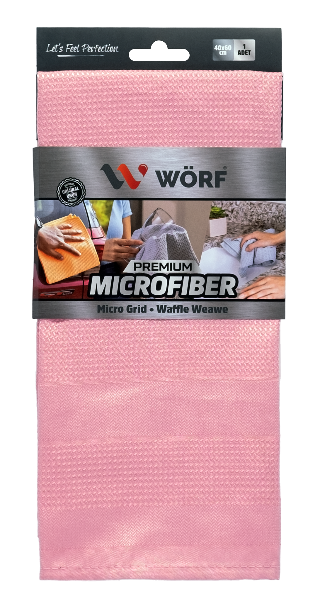 Wörf Grid-Waffle Mikrofiber Cam Bezi 40x60 cm