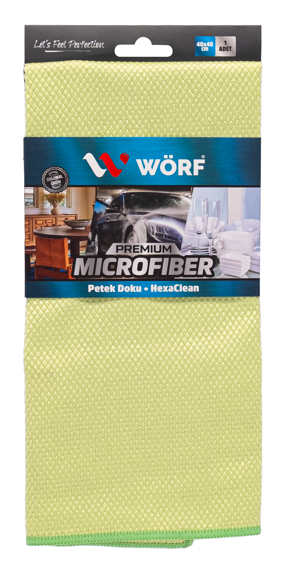 Wörf Grid-Waffle Mikrofiber Cam Bezi 40x60 cm – görsel 4