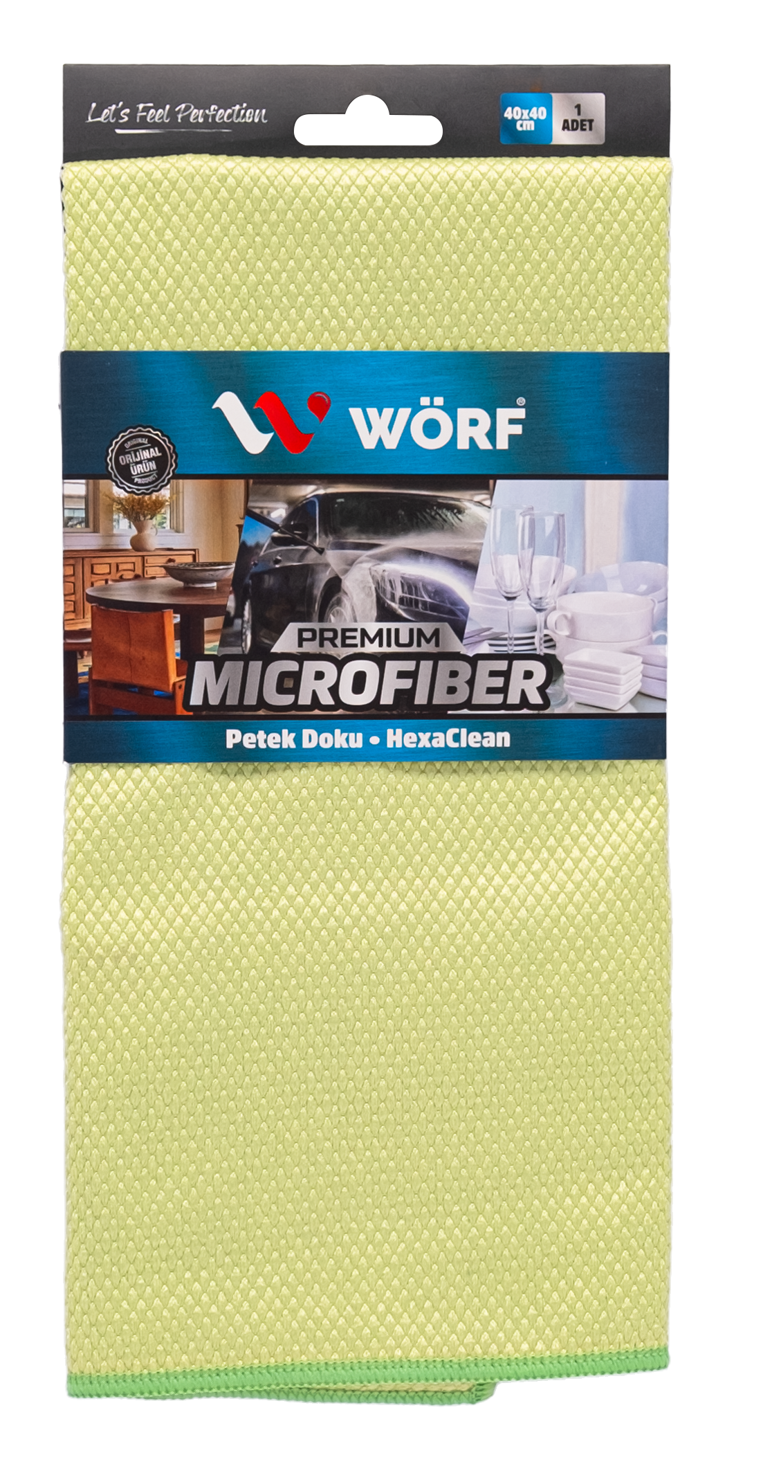 Wörf Grid-Waffle Mikrofiber Cam Bezi 40x60 cm – görsel 4
