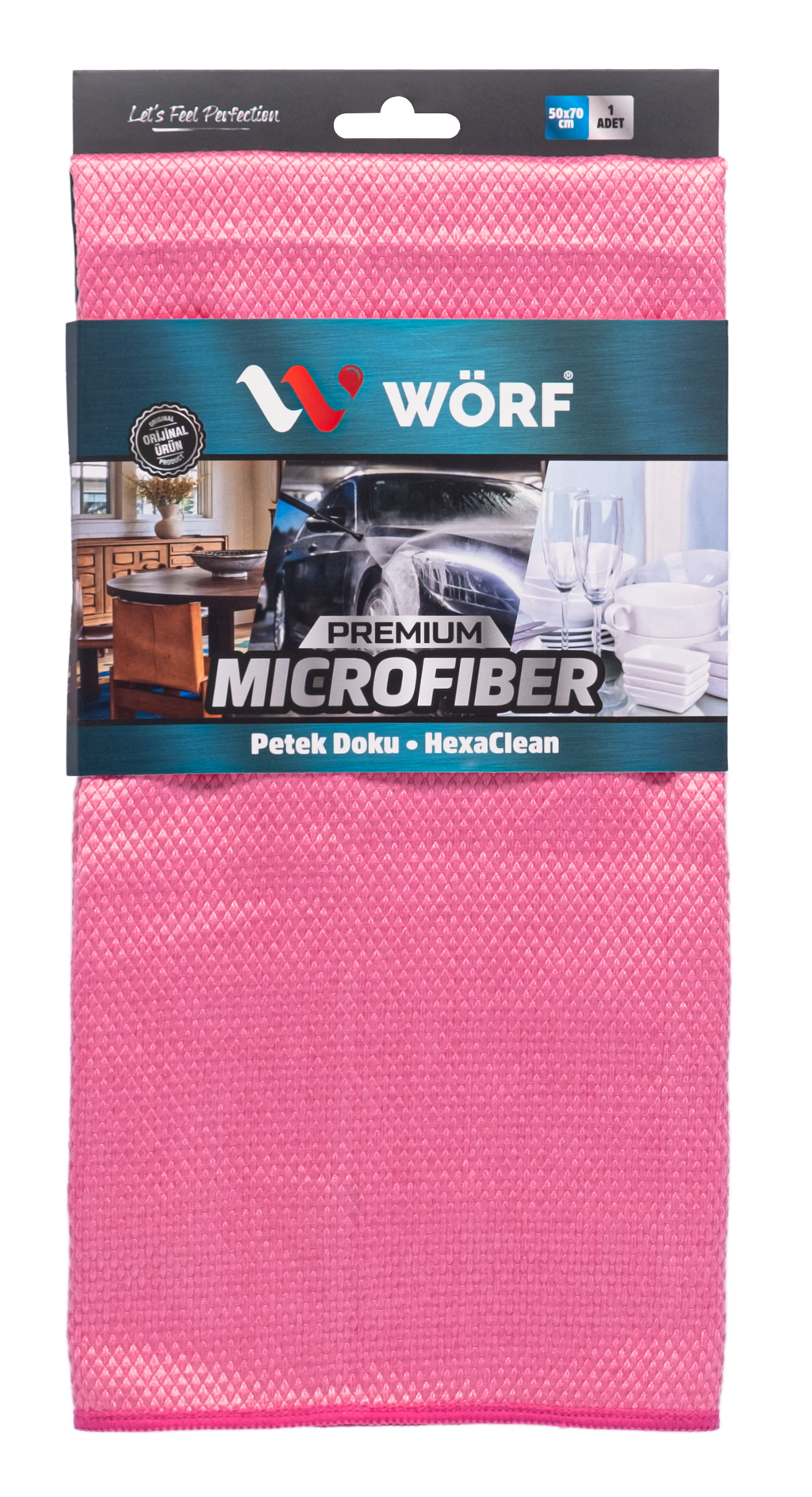 Wörf Grid-Waffle Mikrofiber Cam Bezi 40x60 cm – görsel 3