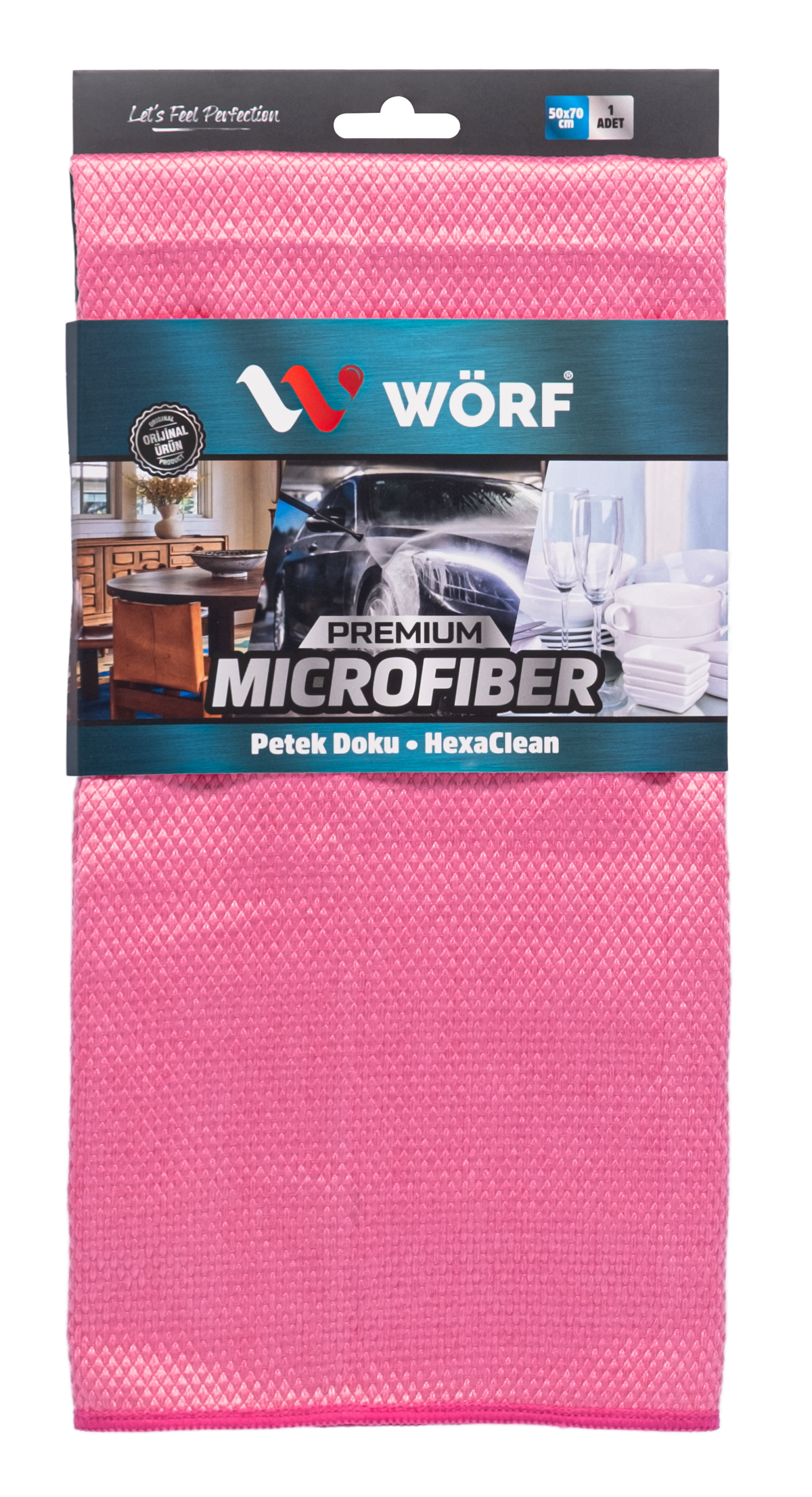 Wörf Grid-Waffle Mikrofiber Cam Bezi 40x60 cm – görsel 3