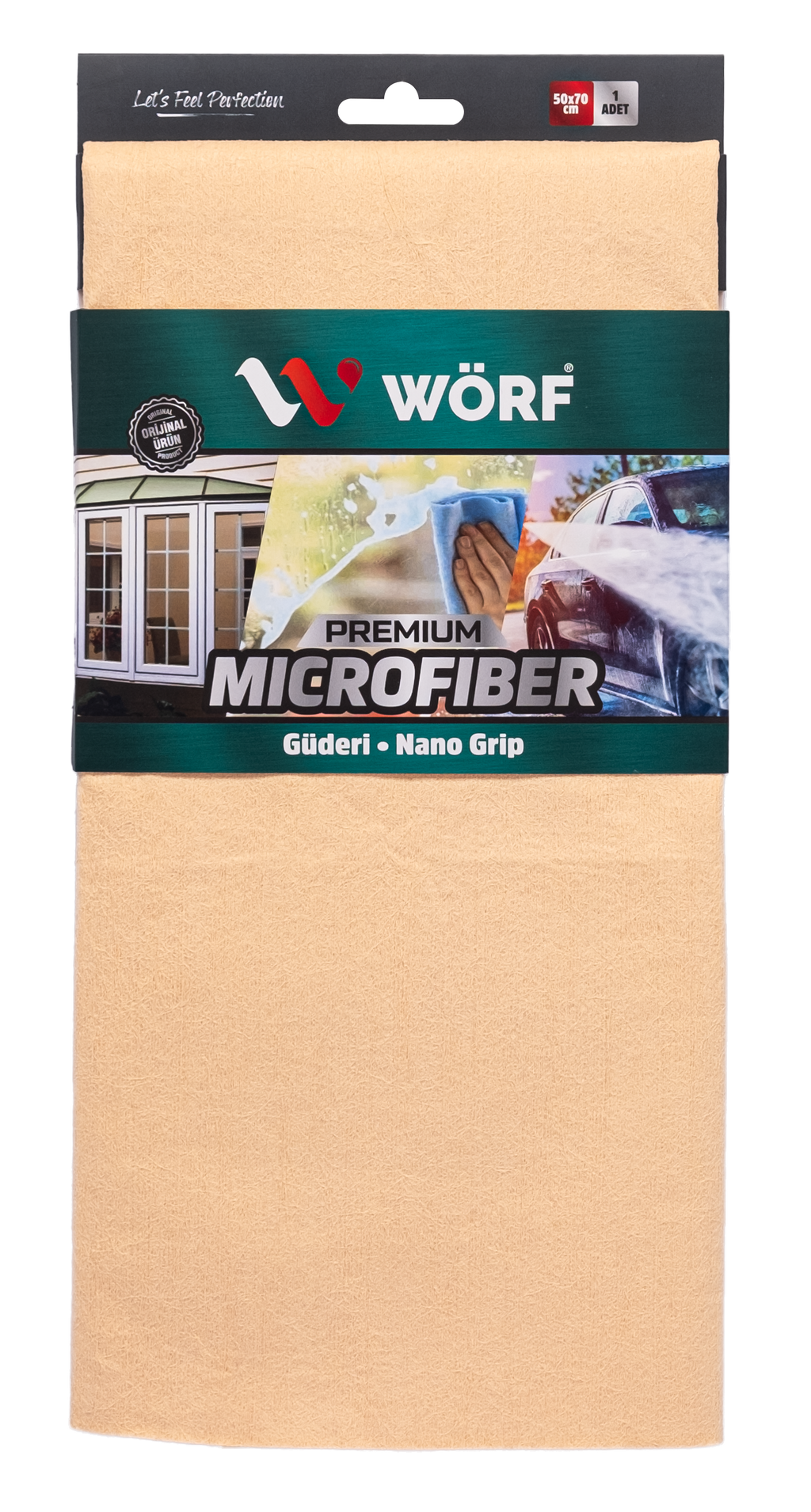 Wörf Grid-Waffle Mikrofiber Cam Bezi 40x60 cm – görsel 2