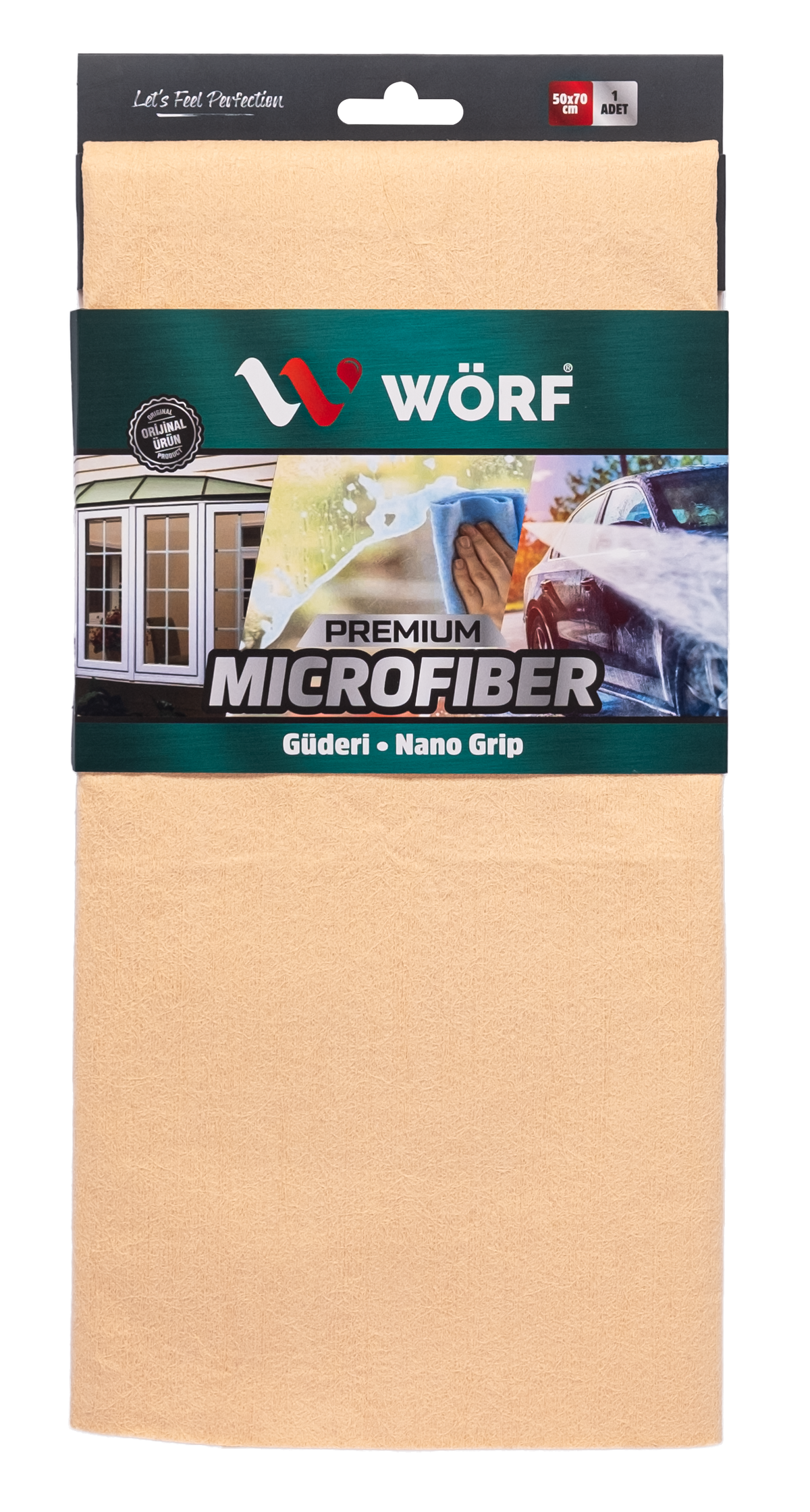 Wörf Grid-Waffle Mikrofiber Cam Bezi 40x60 cm – görsel 2