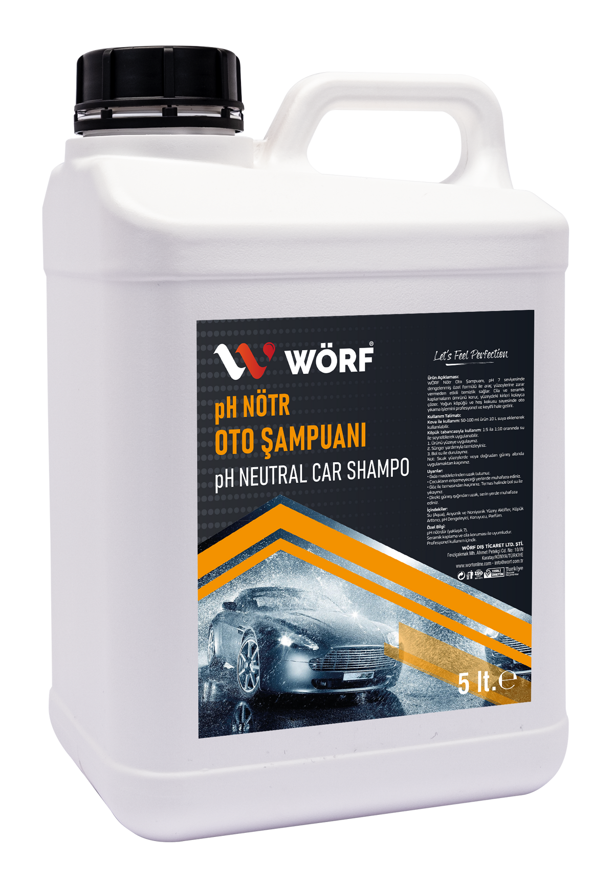 Wörf pH Nötr Oto Şampuanı 5 LT