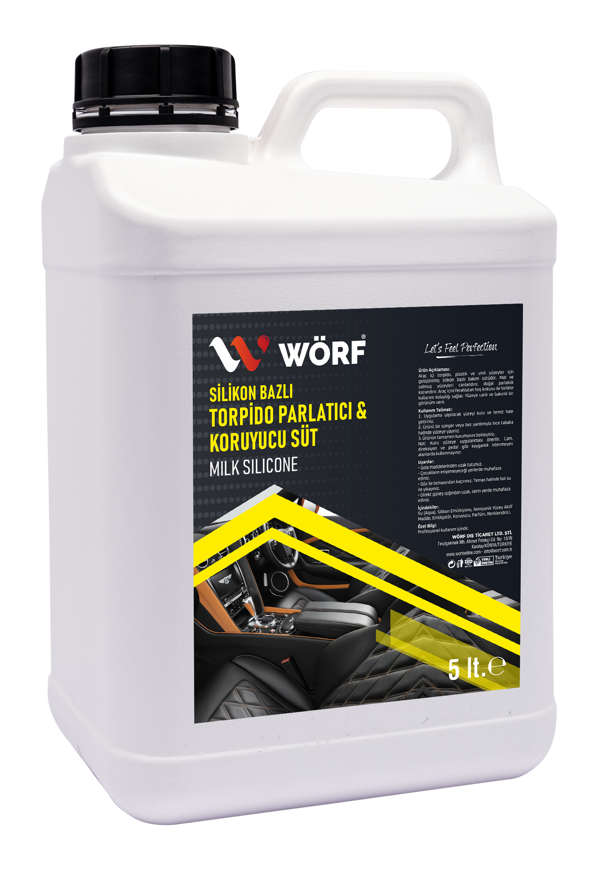Wörf Silikon Bazlı Torpido Parlatıcı Koruyucu Süt 5 LT