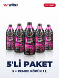 Wörf 5'li Pembe Oto Yıkama Köpüğü – 5 × 1 L