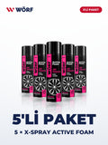 Wörf 5'li X-Spray Active Foam – 5 × 500 ml