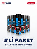 Wörf 5'li X-Spray Brake Parts – 5 × 500 ml