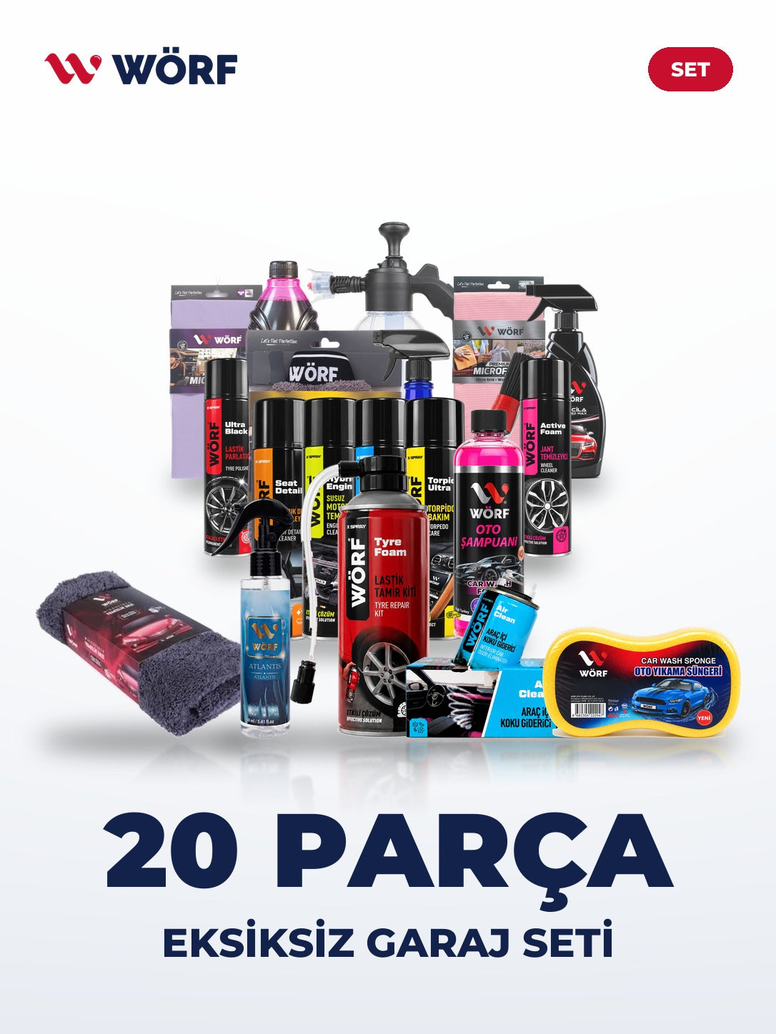 Wörf Eksiksiz Garaj Seti (20 Parça)