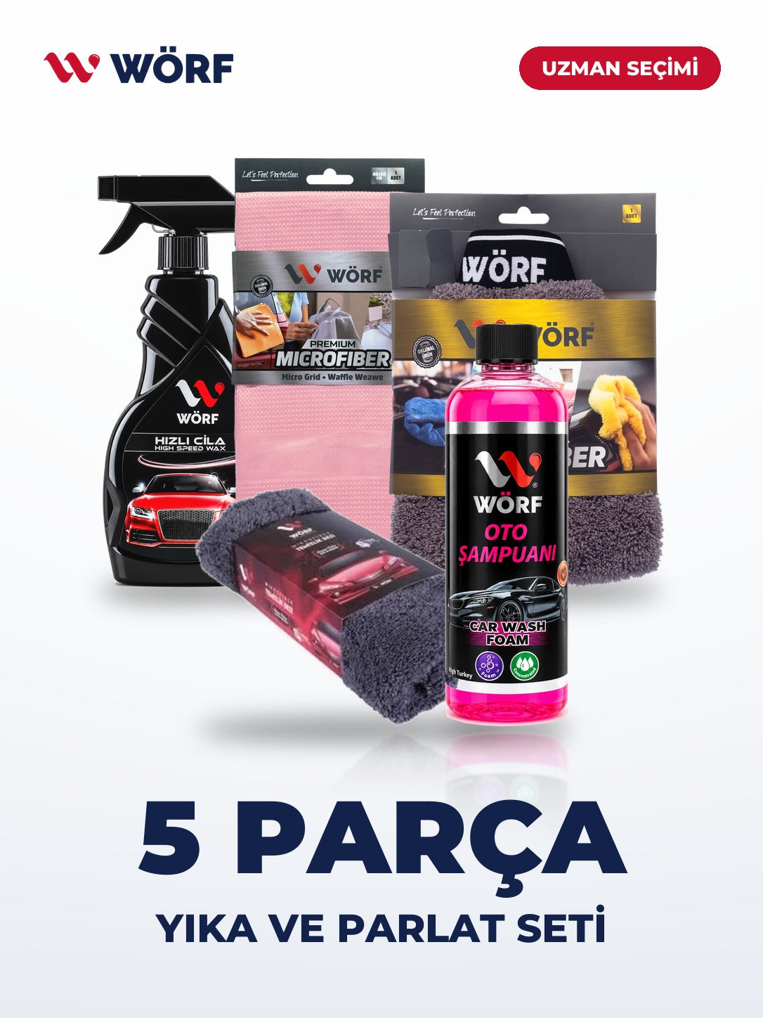 Wörf Yıka ve Parlat Seti (5 Parça)