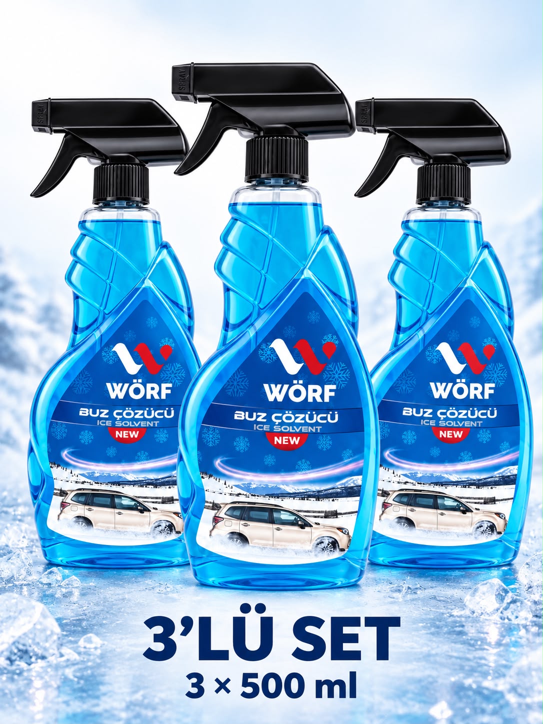 Wörf Buz Çözücü 3'lü Set – 3 × 500 ml