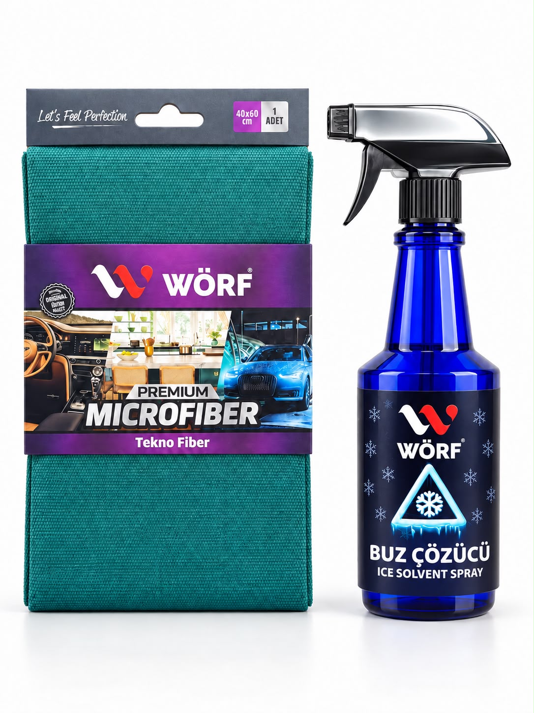 Wörf Buz Çözücü + Premium Mikrofiber Bez Seti